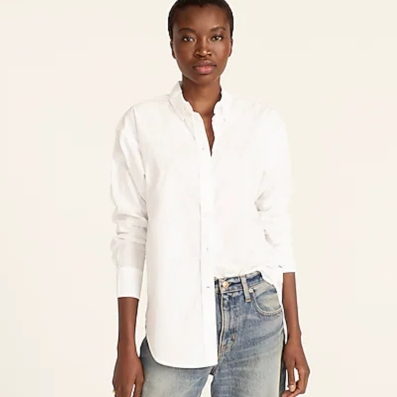 J. Crew Tops - J. Crew Relaxed-fit garment-dyed lightweight cotton poplin shirt